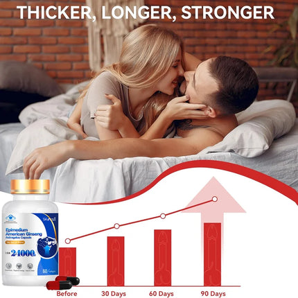 Epimedium Capsules | Ginseng & Astragalus | Natural Enlargement Pills for Increase Size & Stamina