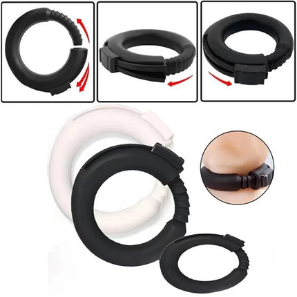 Male Adjustable Silicone Penis Cock Ring Enhancer Prolonging Ejaculation Foreskin Corrector Lock Semen Cockrings Sex Toys