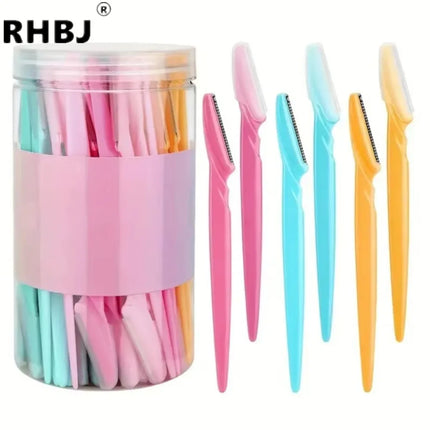 30 Pcs Eyebrow Razor For Women, Multipurpose Exfoliating Dermaplaning Tools And Facial Razor With Precision Cover,Safety Beauty