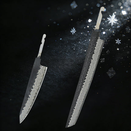 1/2/3/4/10PCS, Forged Damascus Steel Sashimi Knife Blade Kitchen Knife Blade Chef Knife Kiritsuke Knife Blade DIY Making Tool