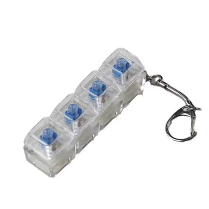 New DIY Keyboard Fidget Keychain Keys Button Relief Stress Clicker Toy Keycap 9Keys Finger Keyboard Cap Adult Keycap
