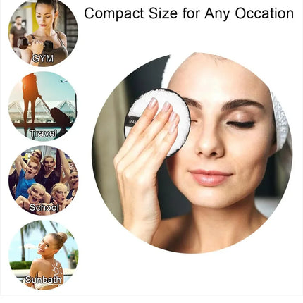 3Pcs Reusable Make Up Remover Pads Cotton Wipes Face Cleansing Sponge Cosmetics Microfiber Washable MakeUp Towel Skin Care Tools