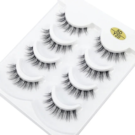 HBZGTLAD 4pairs mink lashes natural long invisible thin band fake lashes transparent terrier soft eyelashes extension Beauty