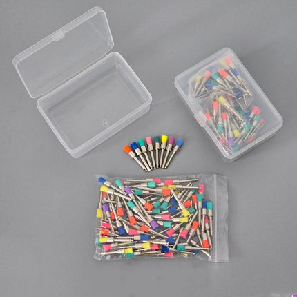 100 Pcs/box Dental Color Polishing Brush Disposable Polishing Cup Oral Cleaning Pen Flat Head Cassette Polishing Tool Polishing