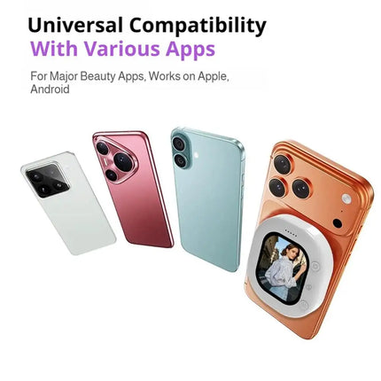 Mini Wireless Phone Selfie Monitor Screen Portable Back Camera Monitor With Magnetic For Selfie Vlog Live Video Recording