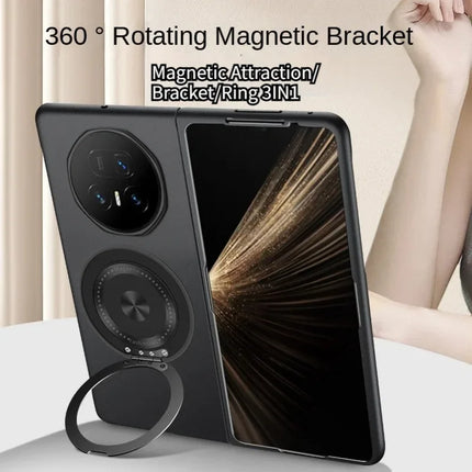 360°Rotate Metal Ring Bracket Car Magnetic Case For Honor Magic V5 V3 V2 Vs3 Vs2 Anti-Drop Wireless Charge Slim Protective Cover