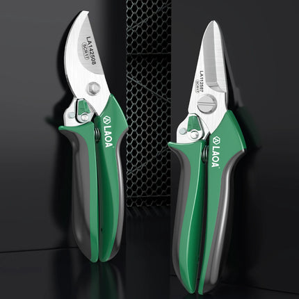LAOA Garden Pruning Shears 8" Multipurpose Scissors Fruit Picking Branch Cutting Gardening Hand Tool