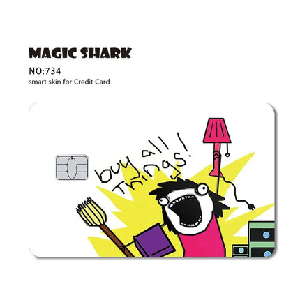 2025 New Mcloving Meme Cartoon Spider Anime Red Eyes Black Dragon PVC Sticker Film Skin for Debit Bank Credit Card