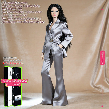 1/6 Scale 12-Joint Premium Figure, 12.6in BJD Doll Changeable Makeup (no clothing)