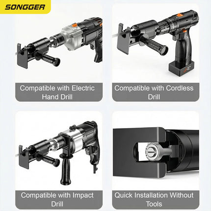Electric Drill to Chainsaw Converter Kit Portable Saw Attachment for Wood Metal Plastic Cutting Power Tool Adapter