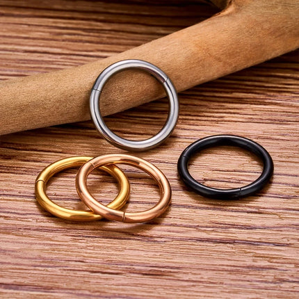 1/10 /50Pcs G23 Titanium Nose Ring Hoop Earring For Women Piercing Jewelry Lip Ear Ring Hoop Mixed Color Body Clips Hing