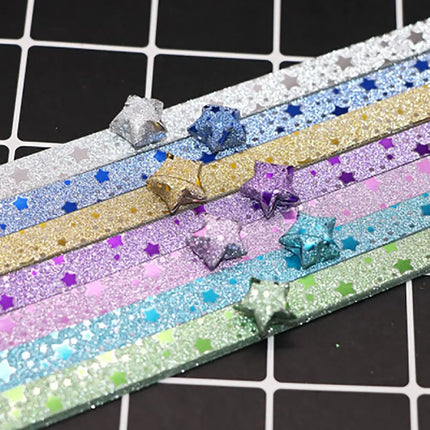 Star Paper Strips Origami Stars Paper Handmade Paper Craft Star Folding Paper Lucky Colorful Cartoon Star Folding Paper