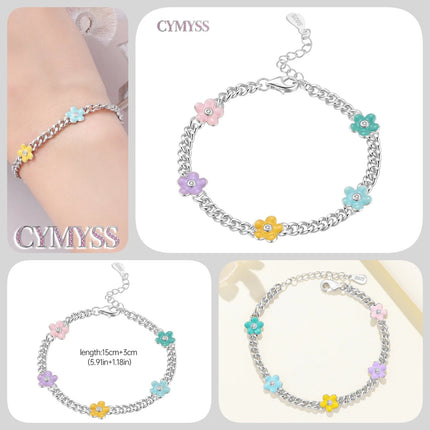 Original 925 Sterling Silver Butterfly Bracelet Zirconia Tennis Ball Women Fashion Simple Engagement Wedding Charm Jewelry Gift