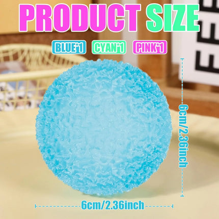 Big Soft Sensory Stress Balls Textured Memory Gel Soft Fidget Toys Anxiety Relief Squeeze Ball for Autism/ADHD Party Favors Gift