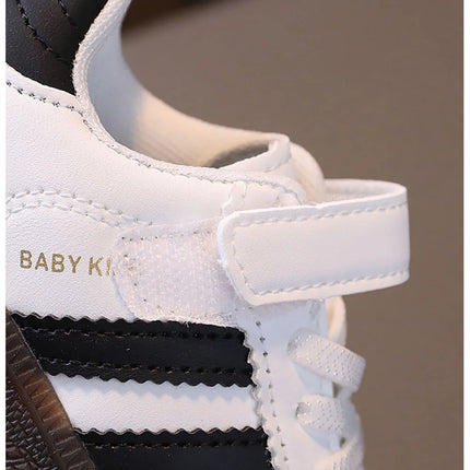 PU Leather Sport Shoes For Children Soft-soled Waterproof Girl's Sneakers Ergonomics Anti-slippery Toddler Shoes For Kids
