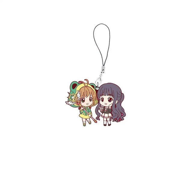 Anime Sakura Card Captor Mobile Phone Chain Keychain Gift  Sakura Card Captor Cell Phone Charms Small Pendant Keyring Fans Gifts