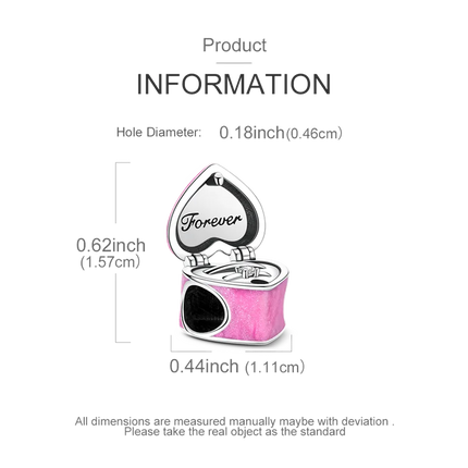 2026 Romantic Pink Color Charms Bead 925 Sterling Silver CZ Zircon Love Heart Pendants Fit Original Bracelet DIY Jewelry Gift