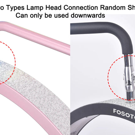 FOSOTO Overseas Warehouse LED Video Light Half-moon Fill Light Lash Nail Desktop Light For Beauty Eyelash Tattoo Makeup