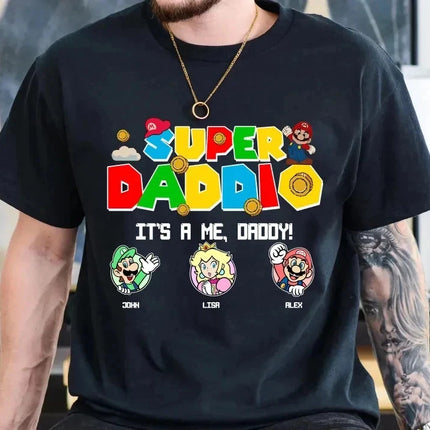 2026 New Super Mario classic graphic unisex cotton shirt,There are children size, Mario Galaxy Movie summer Men fashion Tshirt
