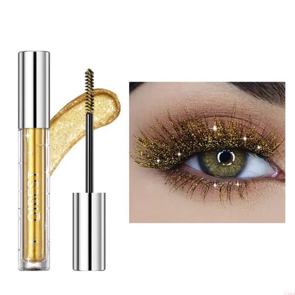 Glitter Eyelash Mascara Quick Dry Long Lasting Waterproof Thick Party Makeup