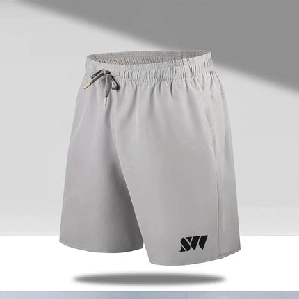 2024 New Summer Men's Sports Shorts Tennis Training Shorts Breathable Mesh Drawstring Beach Pants Large Size Badminton Clothing
