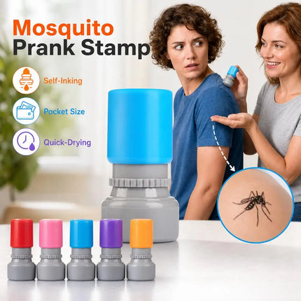 Funny Mosquito Stamps Prank Mosquito Black Ink Stamps Self-ink Stamps Mosquito Stamps Seal Scrapbooking DIY Painting Photo Decor