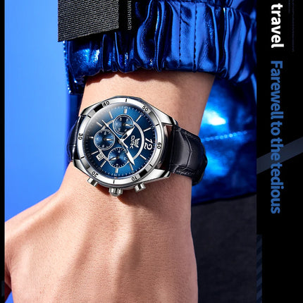 OPK 6066 Man Watch Fashion Original Business Quartz﻿ Wristwatch Waterproof Luminous Week Date Calendar Window Watch For Man