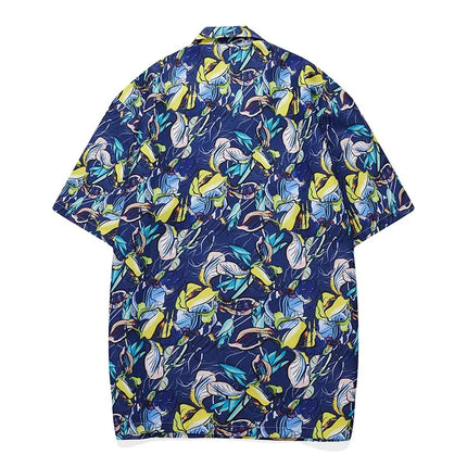 Fashion Mens Hawaiian Shirt Male Casual Colorful Printed Beach Aloha Shirts Short Sleeve Plus Size 5XL Camisa Hawaiana Hombre