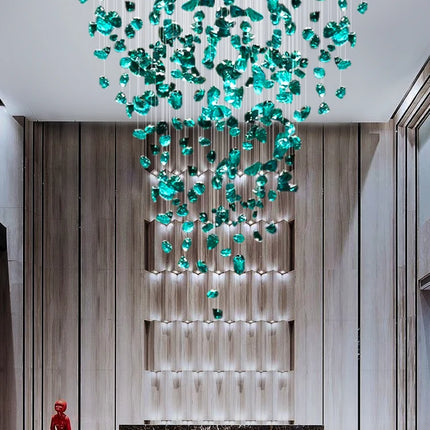 Hotel Sales High Ceiling Chandelier Lobby Restaurant Corridor Creative Hotel Engineering Glass Art Lighting Industry Chandelier