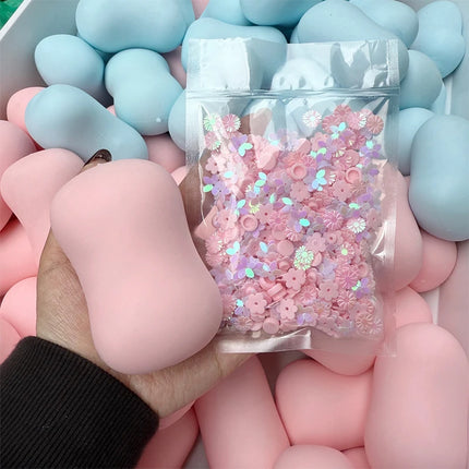 Soap Ball Squishy Soap Stress Ball Fidget Toy Crunchy Squeeze Ball Round Blocks Filled ASMR Anti Stress Decompression Toys Gifts