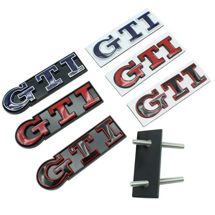 Metal Car Front Grille Emblem Badge for Volkswagen GTI Logo Polo Caddy Golf 4 5 6 8 Jetta Tiguan Touran Passat T-Roc MK3 MK4 MK5