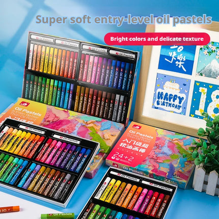 Kuelox Professional Super Soft Oil Pastel Crayon 24/36/48 Colors Artist White Soft Pastels For Painting Stationery Art Supplies
