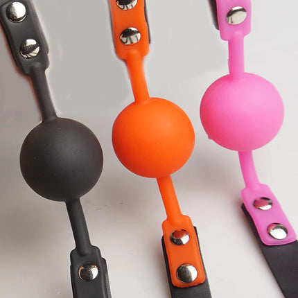 Silicone Open Mouth Gag,Bdsm Slave Gags Ball Solid Bondage Stuffed Toys,Sex Restraints for Couples,Adult Games