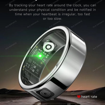 Display Screen Smart Ring Bluetooth Connection Heart Rate Sleep Monitoring Multi-function Ring Multiple Sports Modes Waterproof