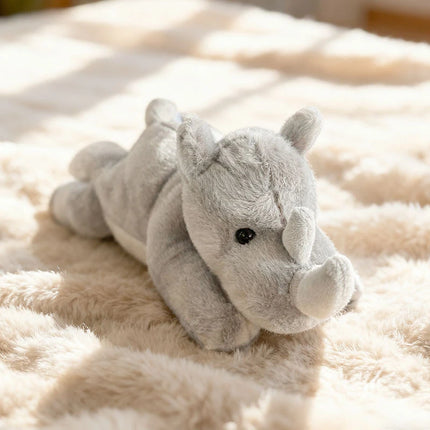 Adorable Laid-Back Animal Plush Toys - Crocodile Axolotl Rhinoceros Fennec Fox Soft Stuffed Toys for Girl Boy Zoo Souvenirs