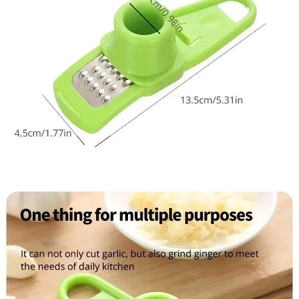 Hot 1 Pack Mini Garlic Grinder Creative Garlic Press Kitchen Garlic Mash Manual Mashing Green Kitchen Gadgets Accessories