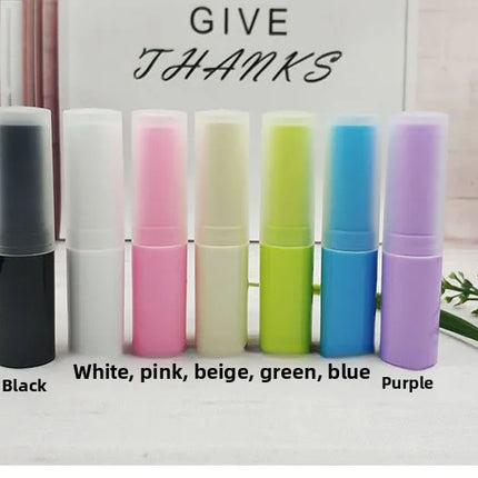 500PCS 4g Frosted cap lipstick tube, six-color empty lipstick tube, moisturizing lipstick cosmetic packaging empty tube