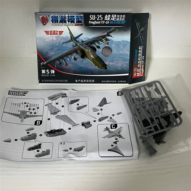 1Pcs 1/144 4D Assembly Airplane Mi24 Helicopter FC-1 J10 US Thunderbolt Fighter Reconnaissance Plane Transporter Military Toy
