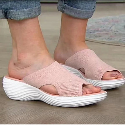 Women's Sandals Low Heels Sandals Shoes For Woman Summer Sandals Wedge Heel Slippers Summer Shoes Indoor Outdoor Sandalias Mujer
