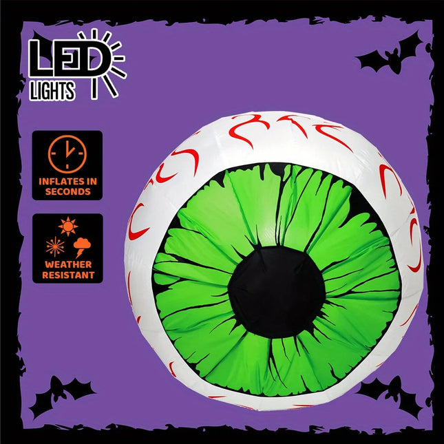 2 Packs Halloween Green Eyes Inflatables Large Set of Eyes Decoration Blow Ups for Yard 3 Ft Inflatable Halloween Decor Outdoor with LEDs Party Supplies Blow up Decoration for Indoor, Outdoor