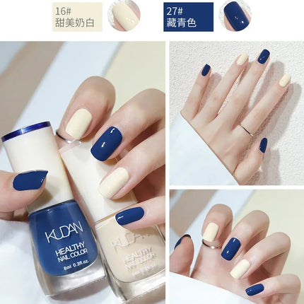8ml Water-based Nail Polish No Baking Long Lasting Semi-permanent Quick Dry non-peelable Nail Varnish DIY Fashion Manicure