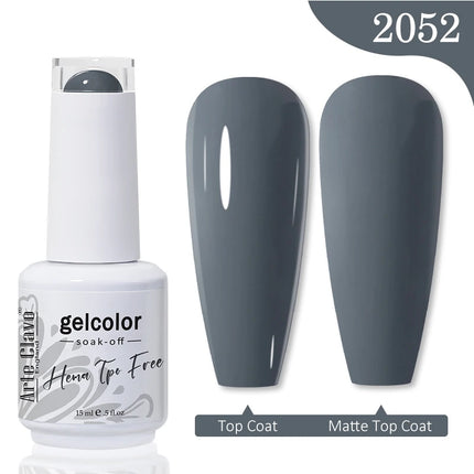 Arte Clavo Red Brown Gel Nail Polish 15ml Autumn Series Base Top Coat Soak Off UV Gel Semi Permanent Varnishes Design Nail Art