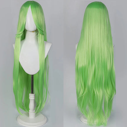 100CM Long Straight Wig With Bangs Synthetic Cosplay Wig For Women Pink Purple Cosplay Wigs for Party For Halloween