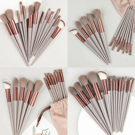 13Pcs Makeup Brushes Set Soft Fluffy Eye Shadow Highlighter Concealers Brush Blush Loose Powder Brush Blending Women Beauty Tool