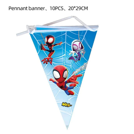 Spidey And His Amazing Friends Happy Birthday Party Decorations SpiderMan Theme Balloons Supplies Tablecloth Tableware Kids Gift