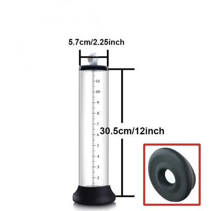 22/30cm Acrylic Penis Pump Accessories Vacuum Penis Enlarger Sex Toys for Man Cylinder Set Penis Enlargement Penile Trainer 18