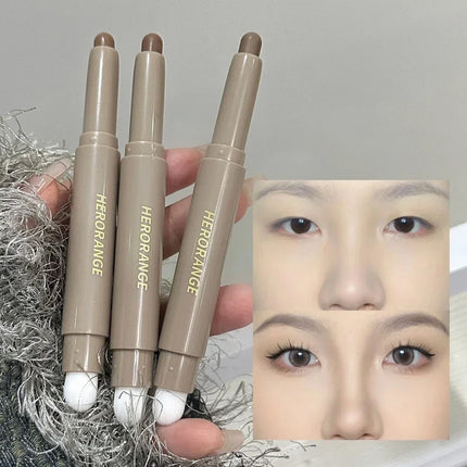 Nose Shadow Bronzer Contouring Makeup Pen Natural Grey Brown Three-dimensional Face Matte Shadow Cream Contour With Brush Makeup