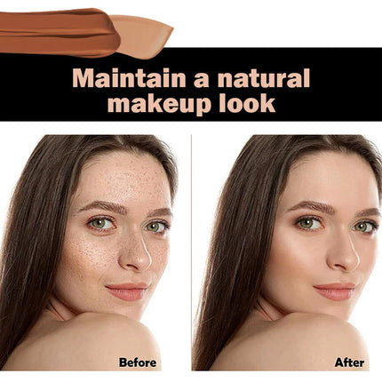 Nude Makeup Facial Foundation Waterproof Cover Blemish Base Fluid Concealer Oil Control Lasting Brighten Skin BB Cream Cosmetics