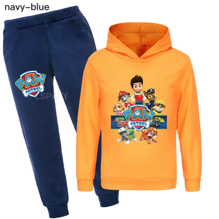2-10Y Paw Patrol Boy Girl 2PCS Clothes Set Cartoon print Long Sleeve Hoodie+Pants Toddler Boy Cute Spring&Autumn Outfit