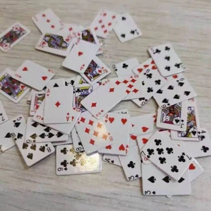 Funny Cute Mini Playing Cards Poker Games Super Small Cards Spoof Gifts Travel Toys Prank Props Dollhouse Miniature Poker Card